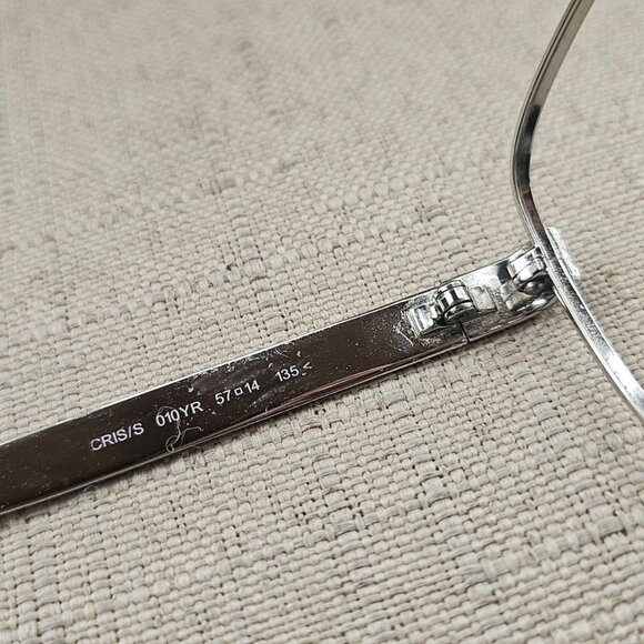 Jimmy Choo Women Eyeglasses Frame Silver Tone Metal Eyewear Glasses made Italy - Picture 9 of 12